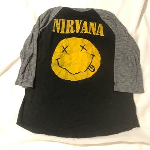 Nirvana 3/4 length sleeve original official shirt
